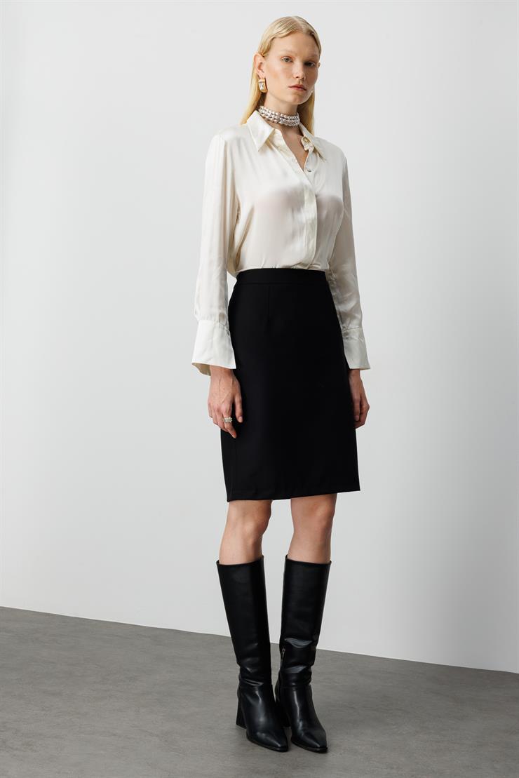 Modailgi  Kısa Küp Etek Siyah