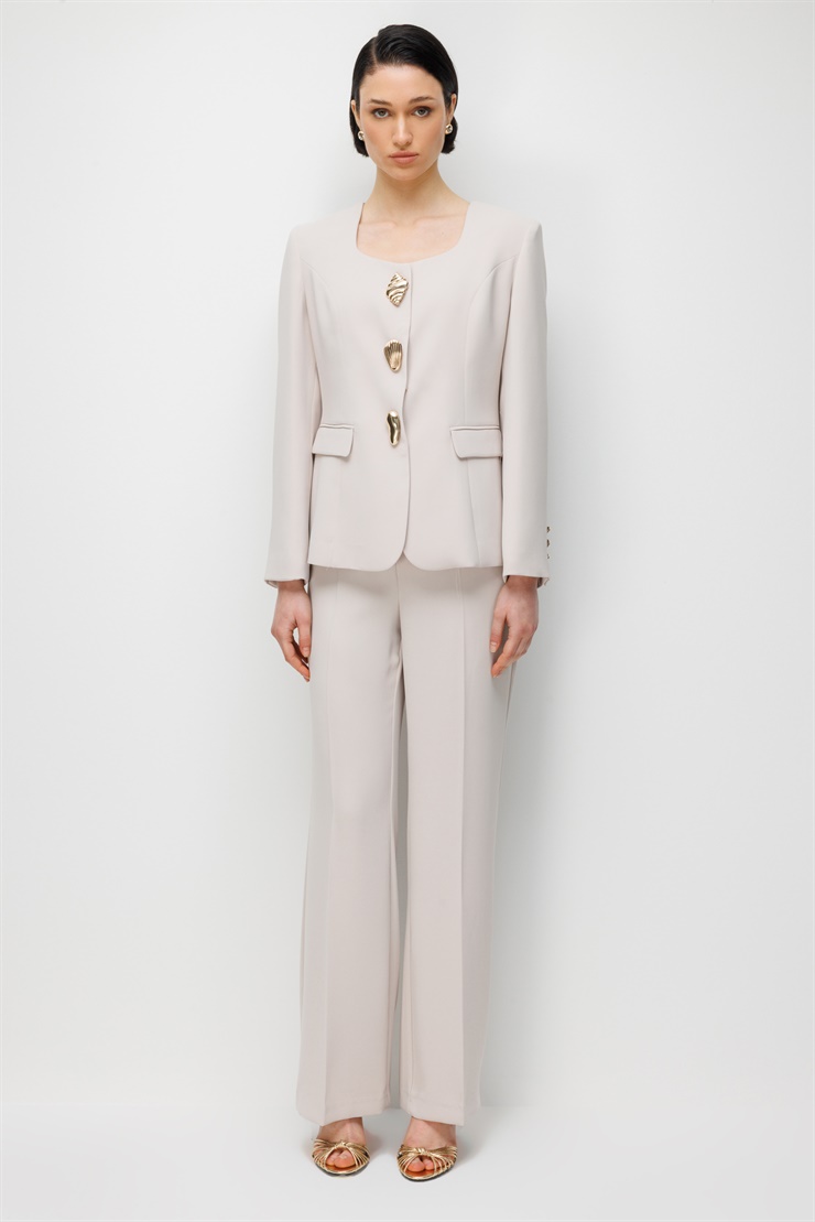 Modailgi  Klasik Dokuma Pantolon - 75014 Taş