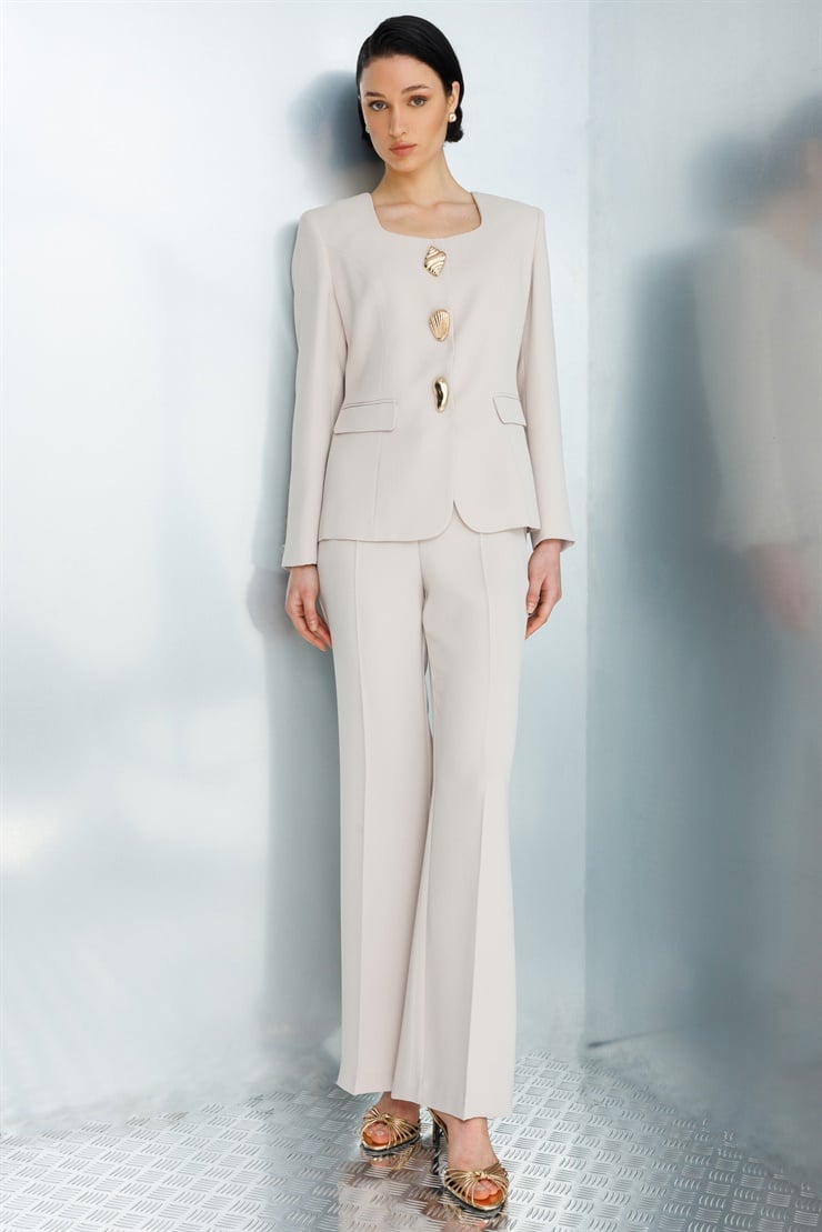 Modailgi  Klasik Dokuma Pantolon - 75014 Taş