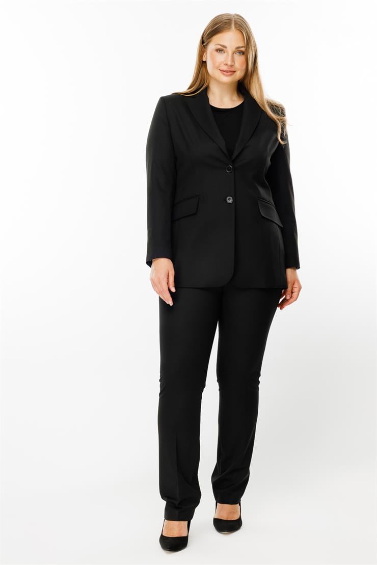 Modailgi  Mono Yaka Tek Düğmeli Klasik Takım Siyah