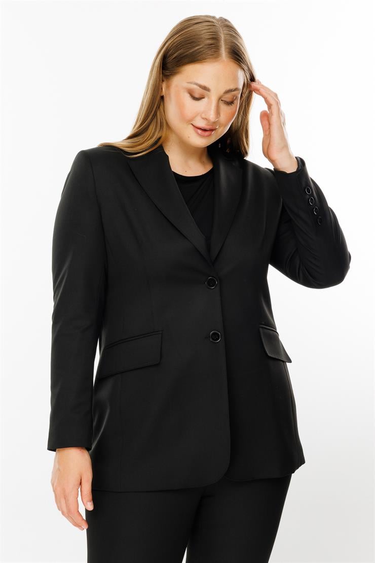 Modailgi  Mono Yaka Tek Düğmeli Klasik Takım Siyah