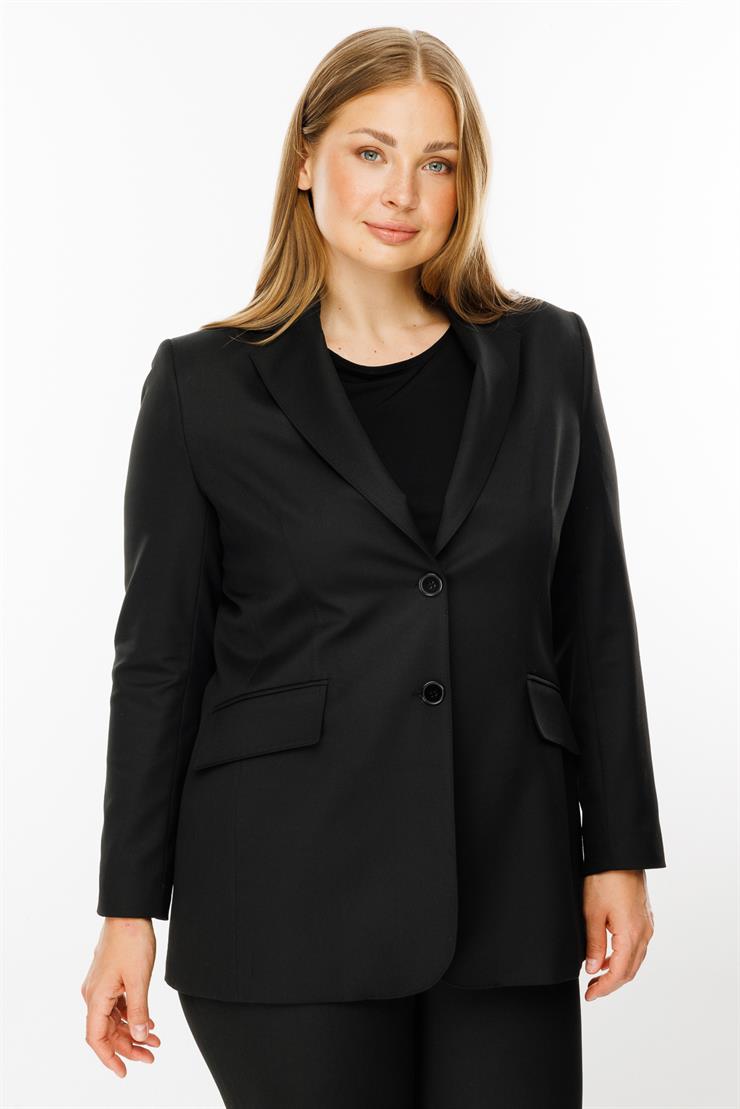 Modailgi  Mono Yaka Tek Düğmeli Klasik Takım Siyah