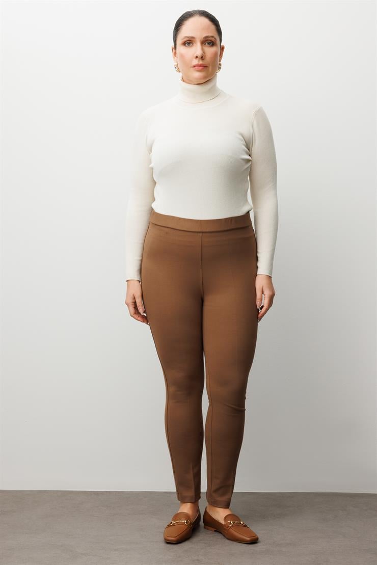 Modailgi  Klasik Tayt Pantolon Camel