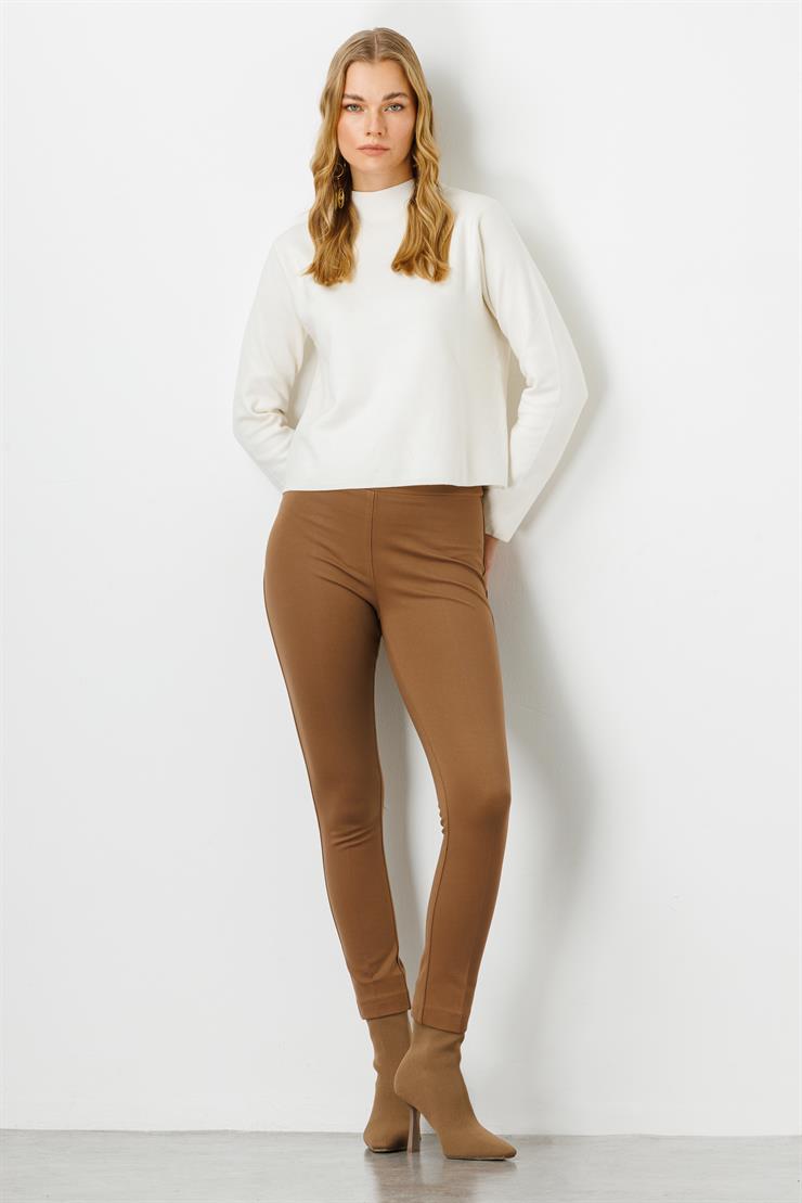 Modailgi  Klasik Tayt Pantolon Camel