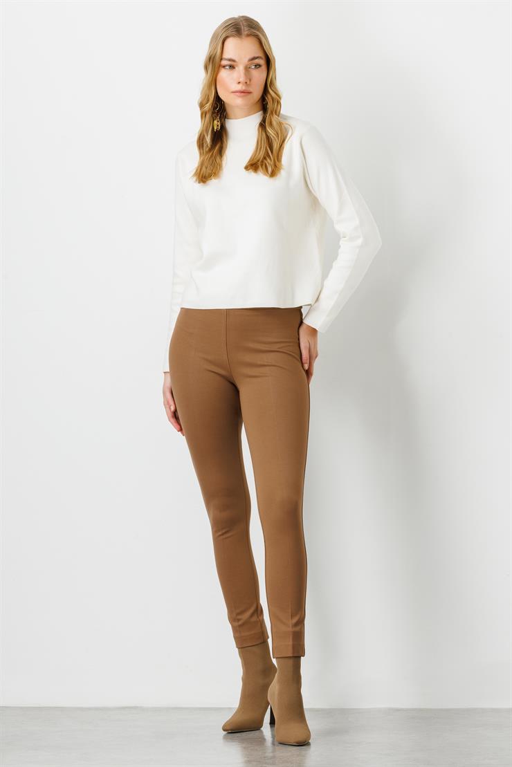 Modailgi  Klasik Tayt Pantolon Camel