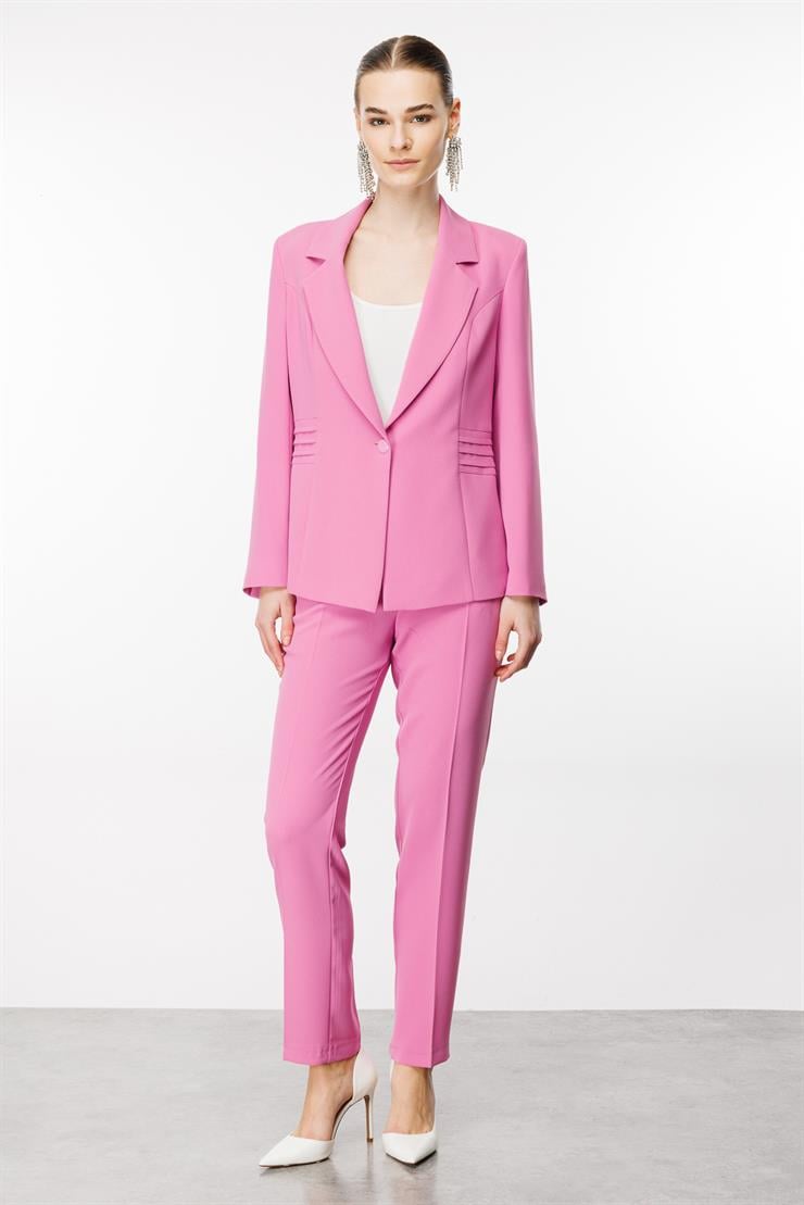 Modailgi  Klasik Yan Cep Takım Pantolon - 7543 Pembe