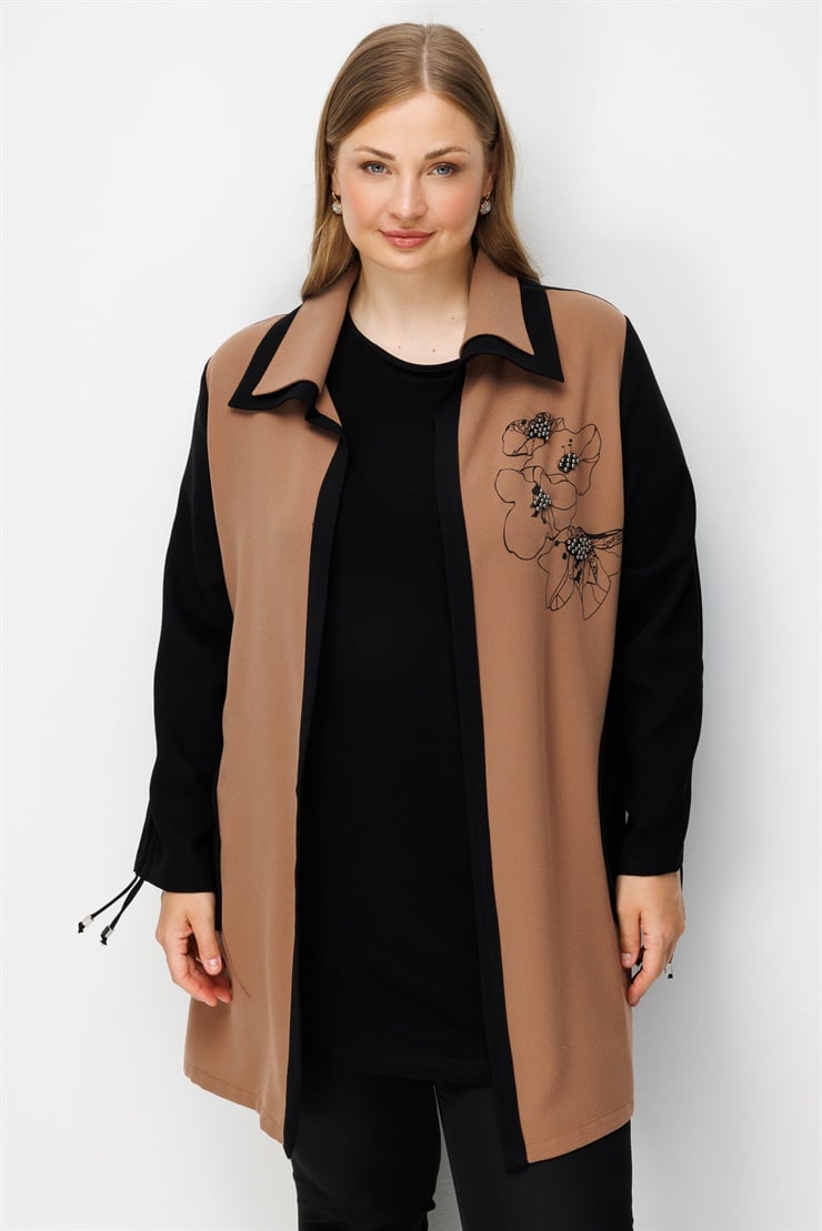 Modailgi Kolları Büzgü Detaylı Baskılı Kısa İkili Takım