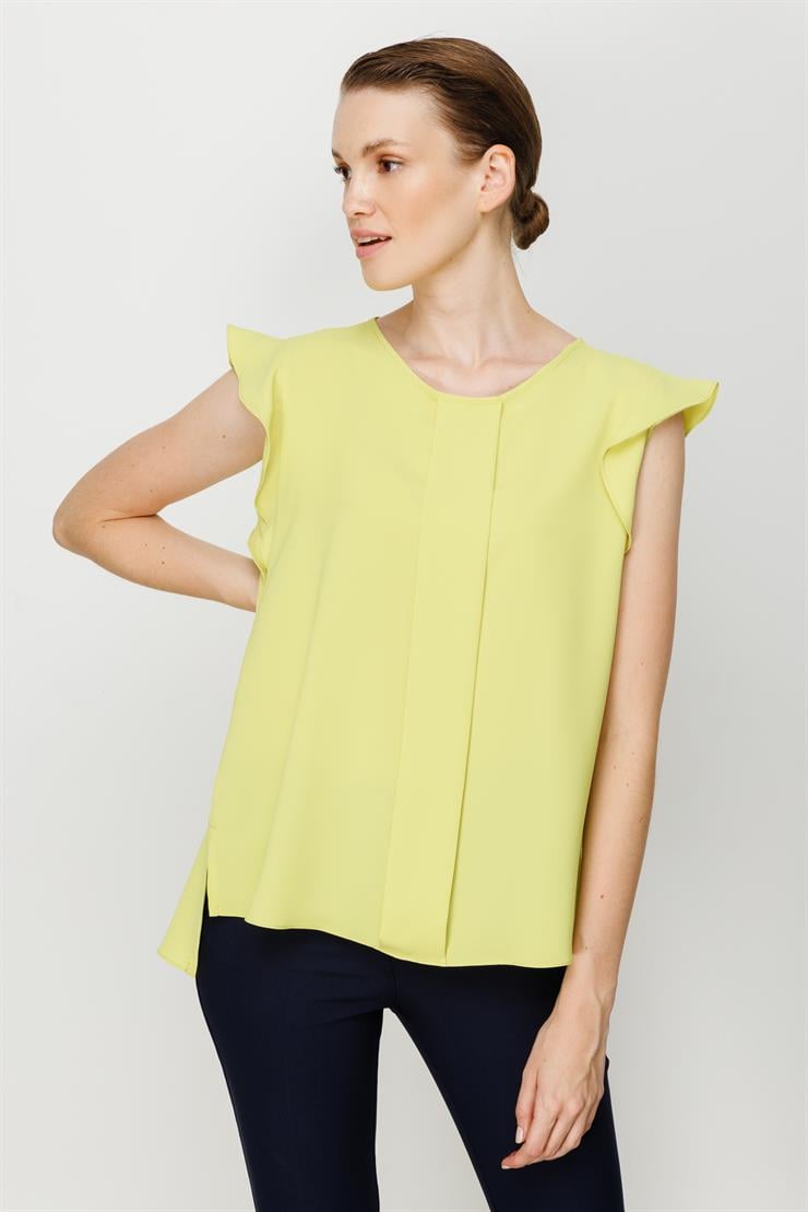 Modailgi  Kolları Volanlı Bluz Asit