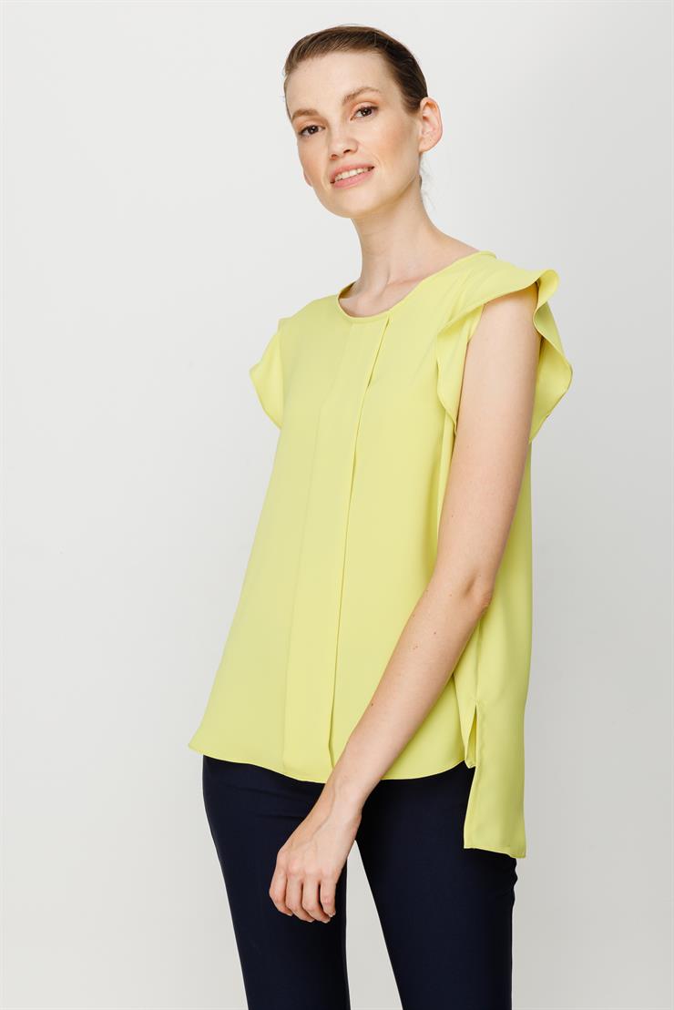 Modailgi  Kolları Volanlı Bluz Asit