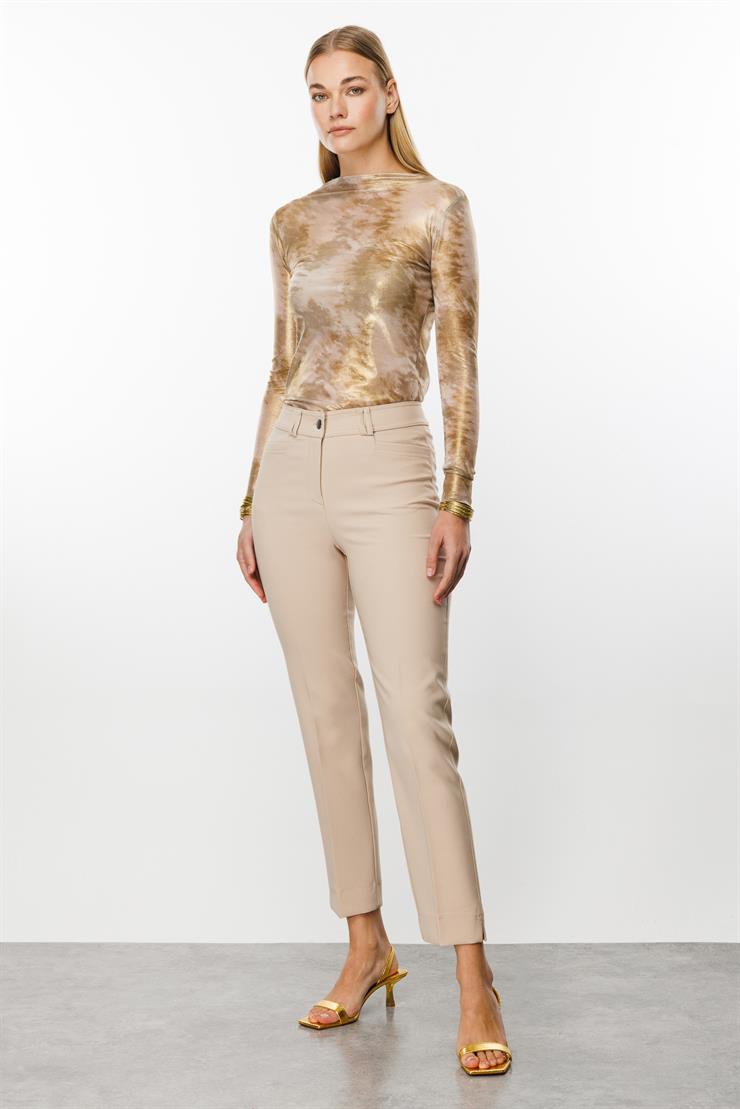 Modailgi  Köşe Cep Dar Paça Pantolon Taş