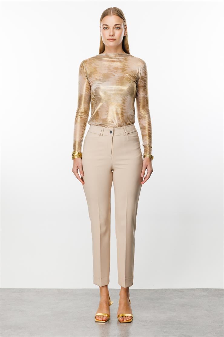 Modailgi  Köşe Cep Dar Paça Pantolon Taş