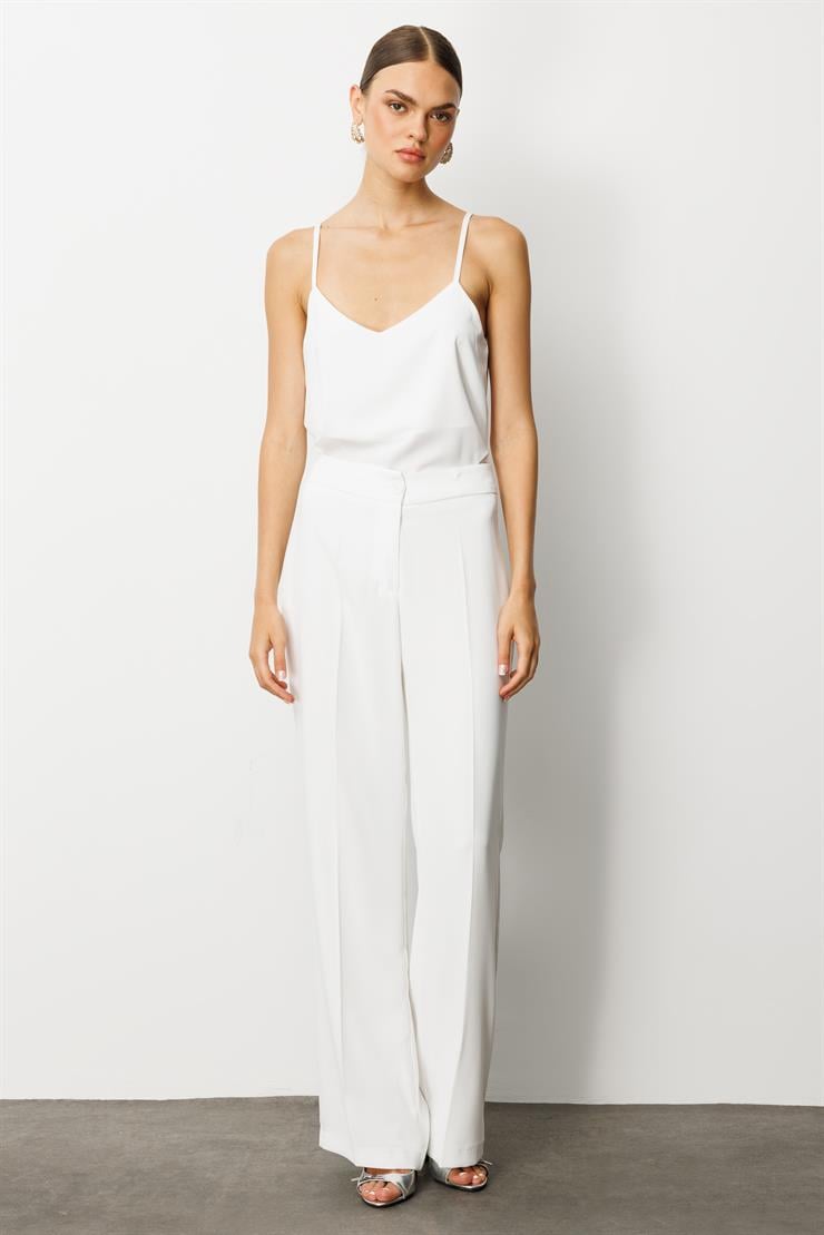 Modailgi  Krep Pantolon - 75007 Ekru