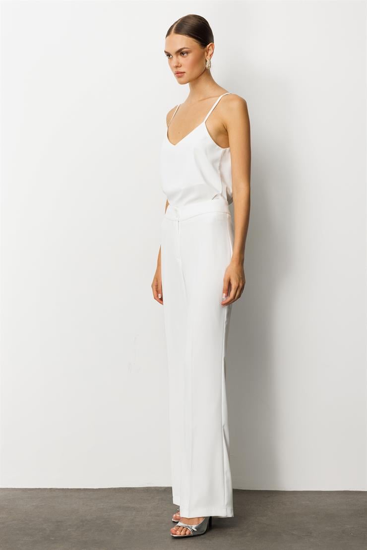 Modailgi  Krep Pantolon - 75007 Ekru