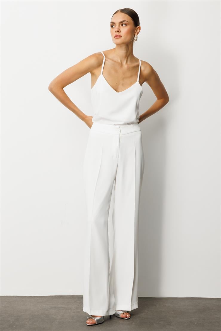 Modailgi  Krep Pantolon - 75007 Ekru