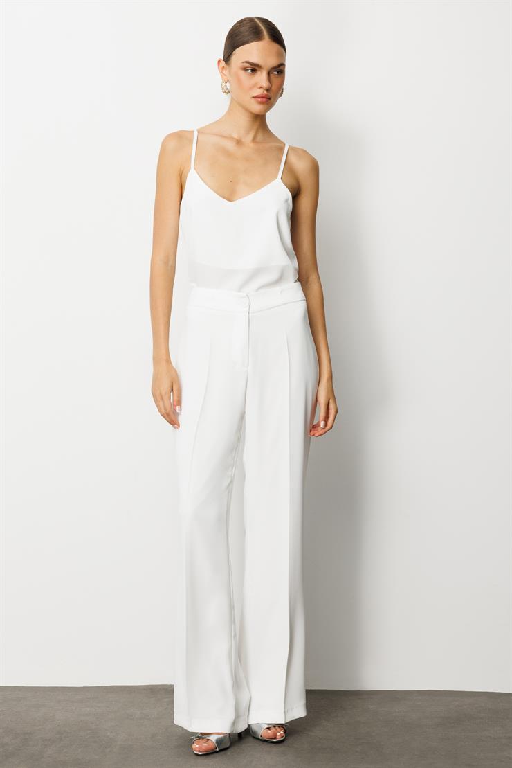 Modailgi  Krep Pantolon - 75007 Ekru