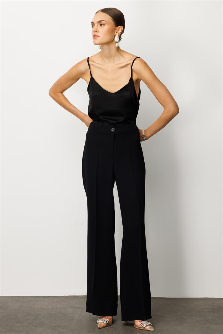 Modailgi  Krep Pantolon - 75007 Siyah