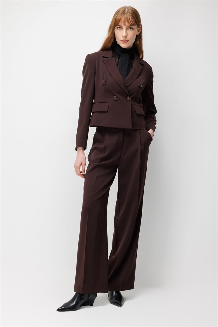 Modailgi  Kruvaze Kısa Ceket - 40169 Bordo