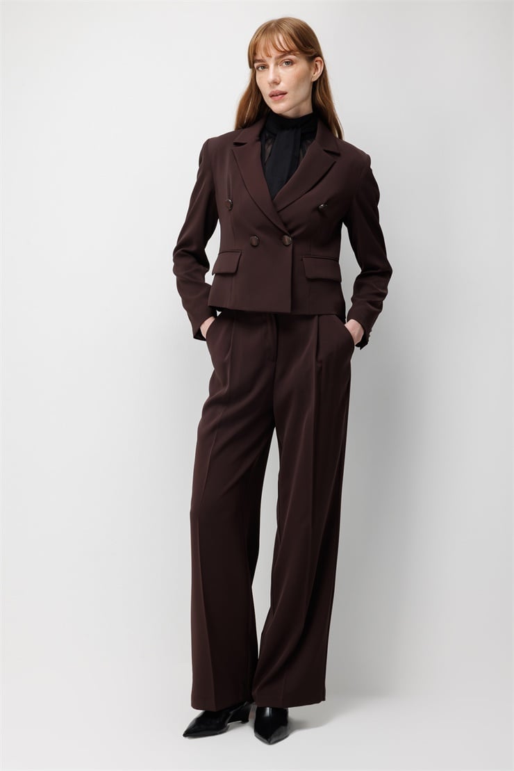 Modailgi  Kruvaze Kısa Ceket - 40169 Bordo