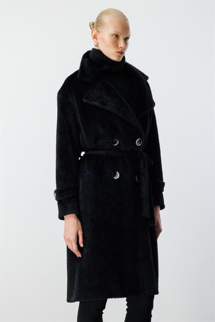 Modailgi  Mono Yaka Kruvaze Alcantara Kaban Siyah