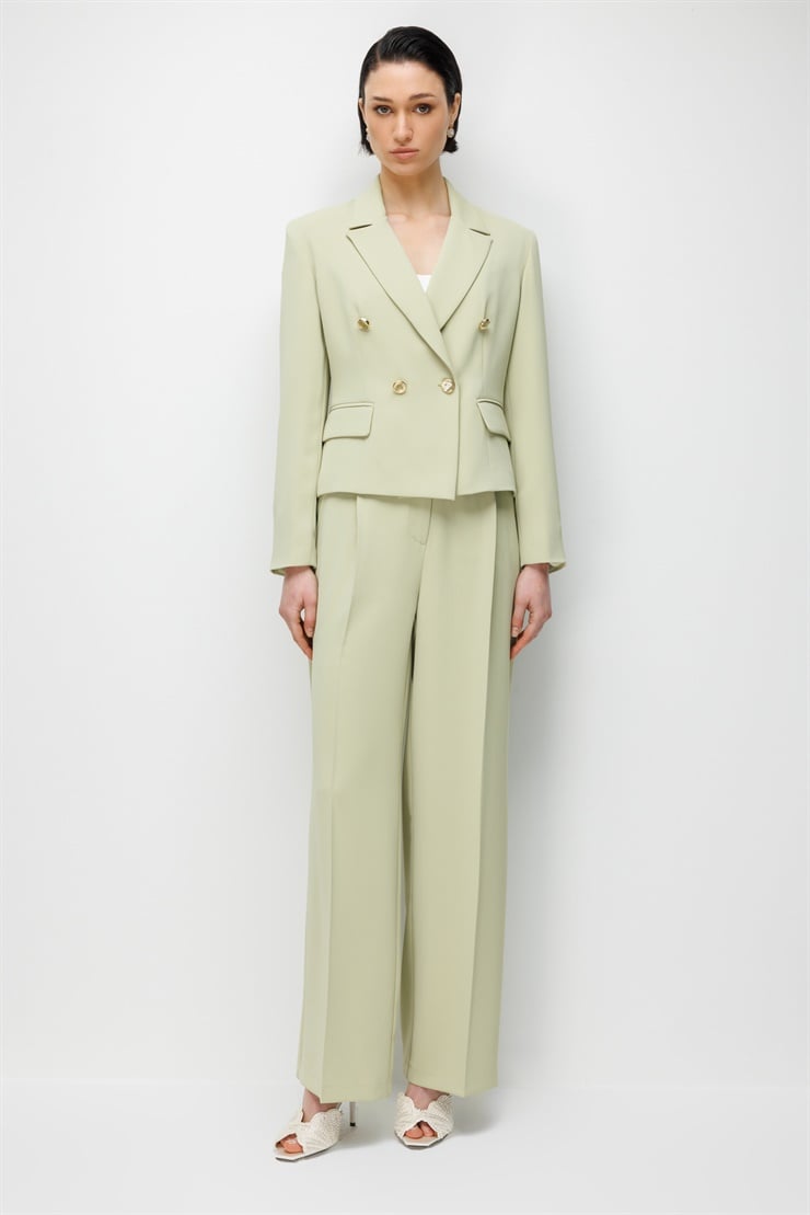 Modailgi  Mono Yaka Kruvaze Ceket - 40050 Mint