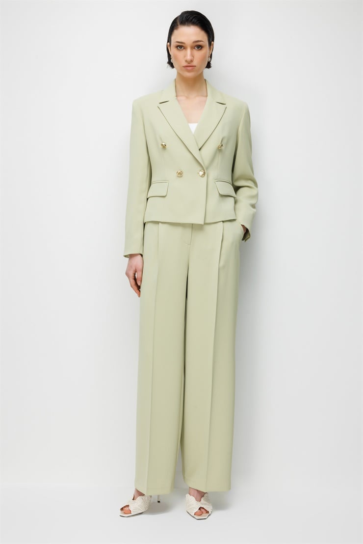 Modailgi  Mono Yaka Kruvaze Ceket - 40050 Mint