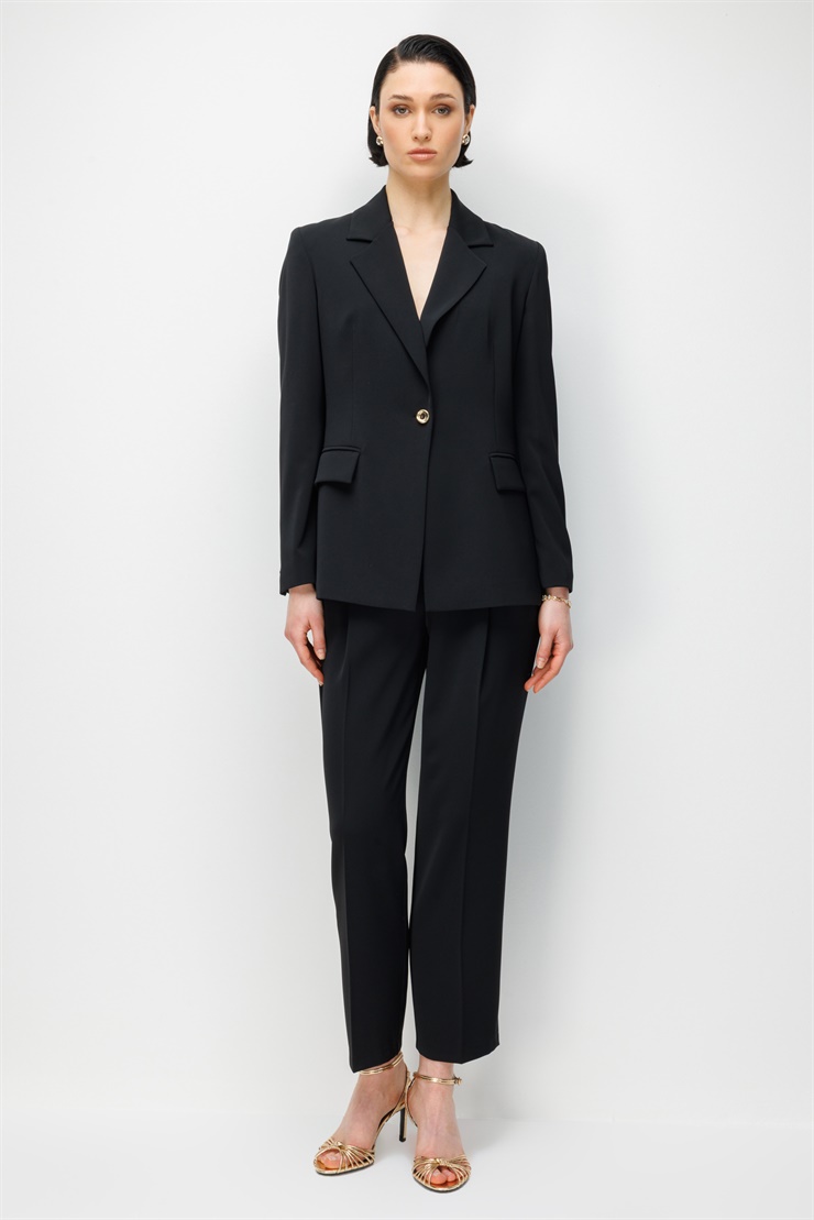 Modailgi Mono Yaka Vatkalı Tek Düğme Ceket - 40051