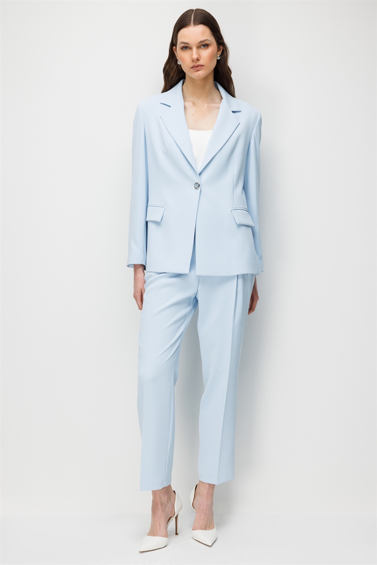 Modailgi Mono Yaka Vatkalı Tek Düğme Ceket - 40051