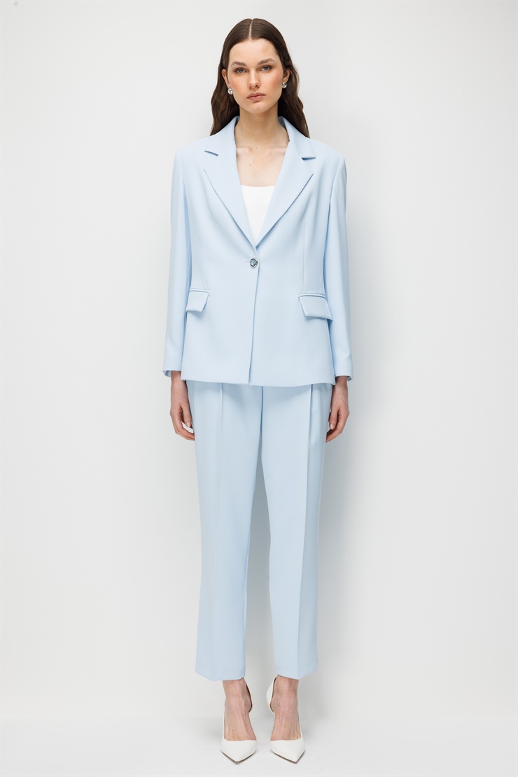 Modailgi Mono Yaka Vatkalı Tek Düğme Ceket - 40051