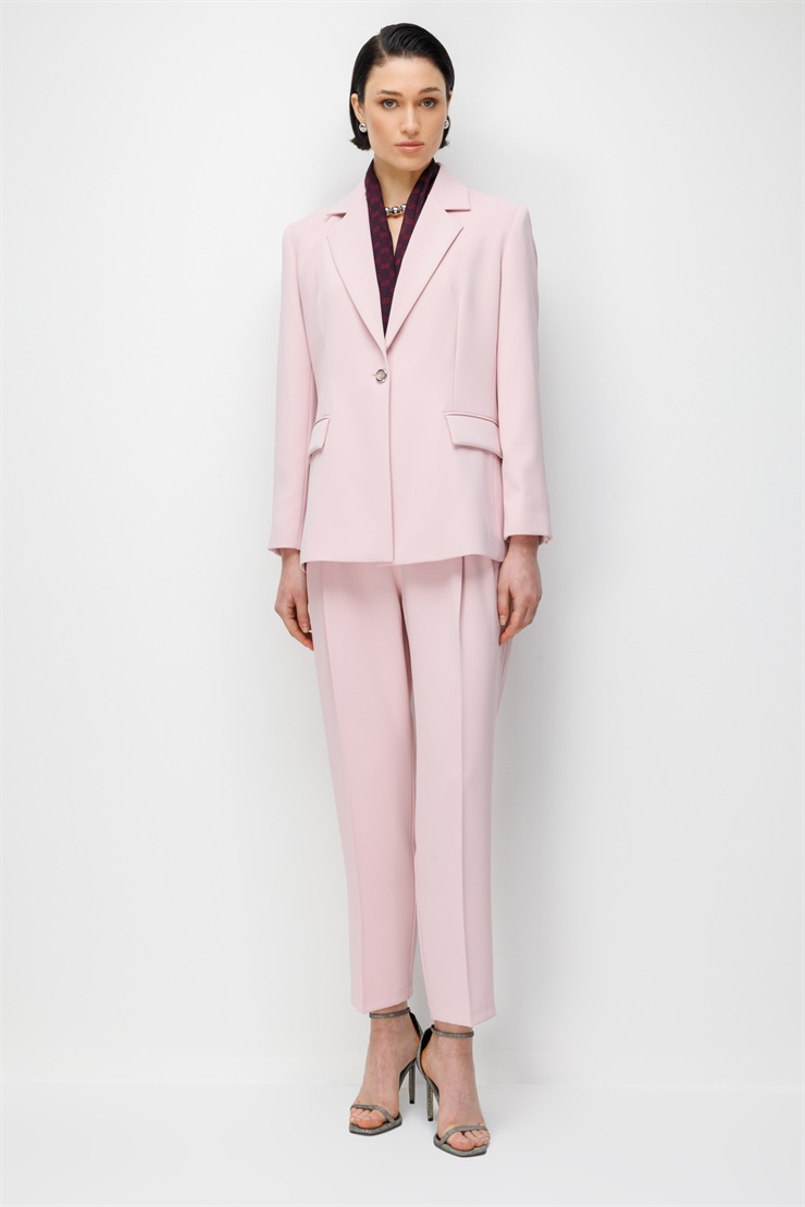 Modailgi Mono Yaka Vatkalı Tek Düğme Ceket - 40051