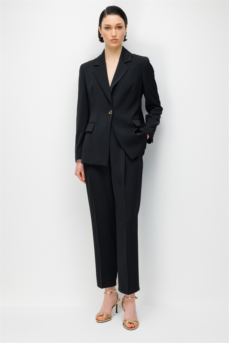 Modailgi Mono Yaka Vatkalı Tek Düğme Ceket - 40051