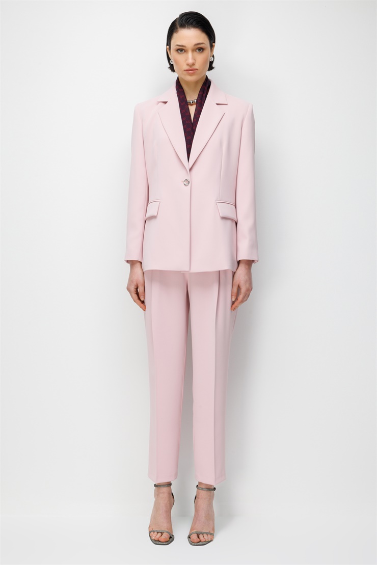 Modailgi Mono Yaka Vatkalı Tek Düğme Ceket - 40051