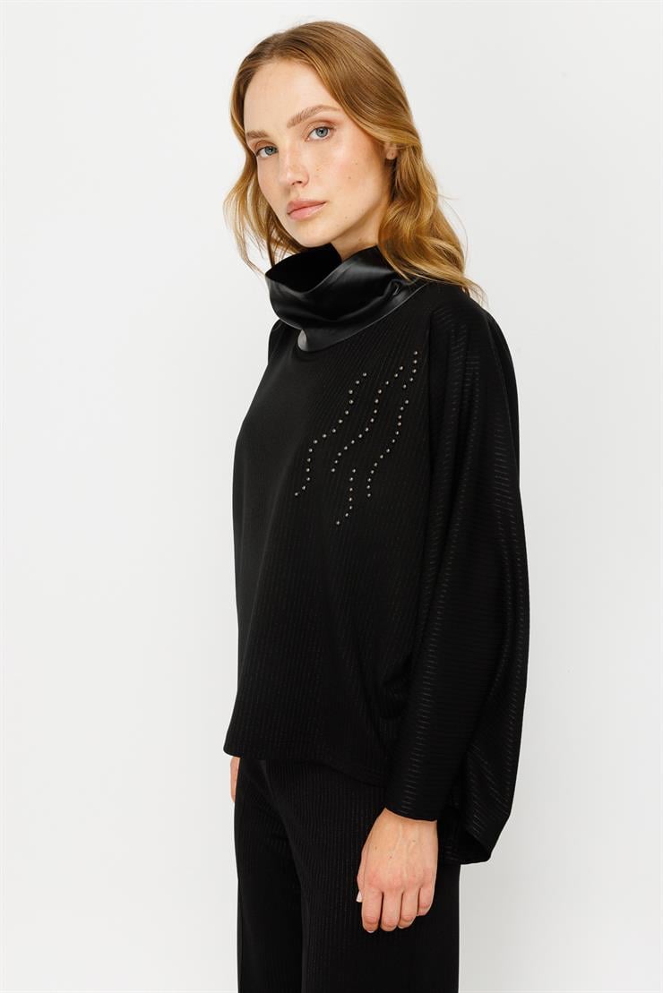 Modailgi  Örme Bluz Siyah