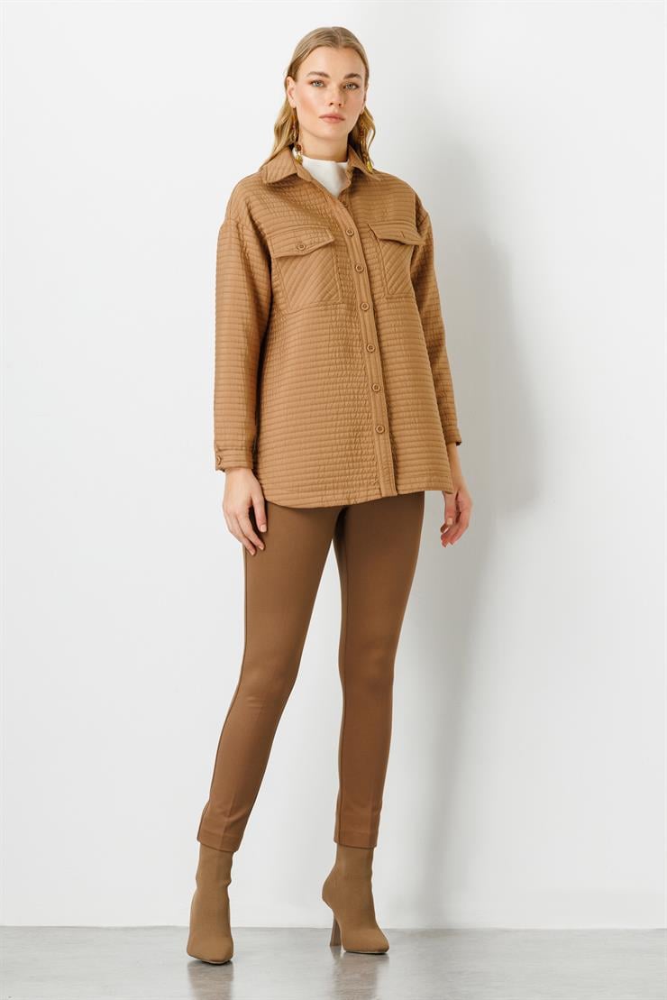 Modailgi  Oversize Kapitone Tunik Camel