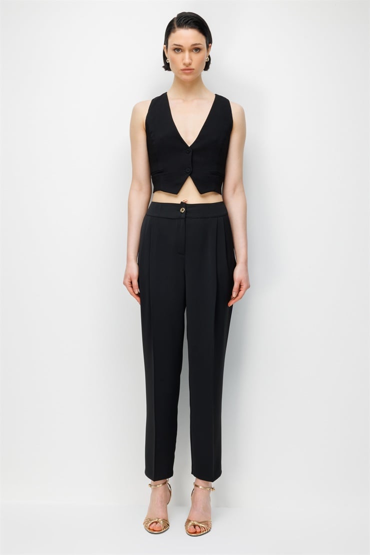 Modailgi Pileli Yan Cep Dokuma Pantolon - 70051