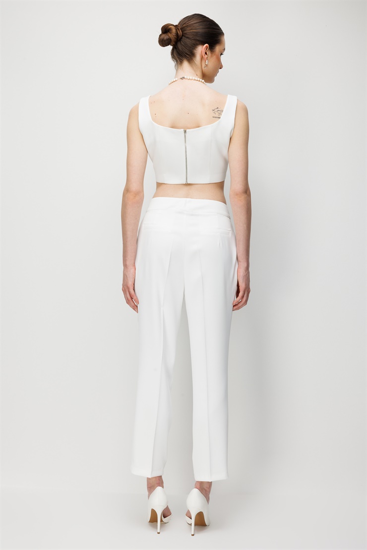 Modailgi Pileli Yan Cep Dokuma Pantolon - 70051