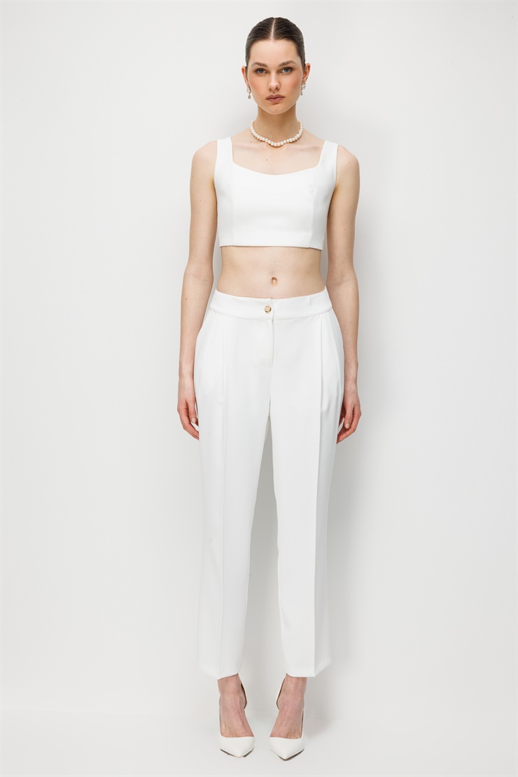 Modailgi Pileli Yan Cep Dokuma Pantolon - 70051