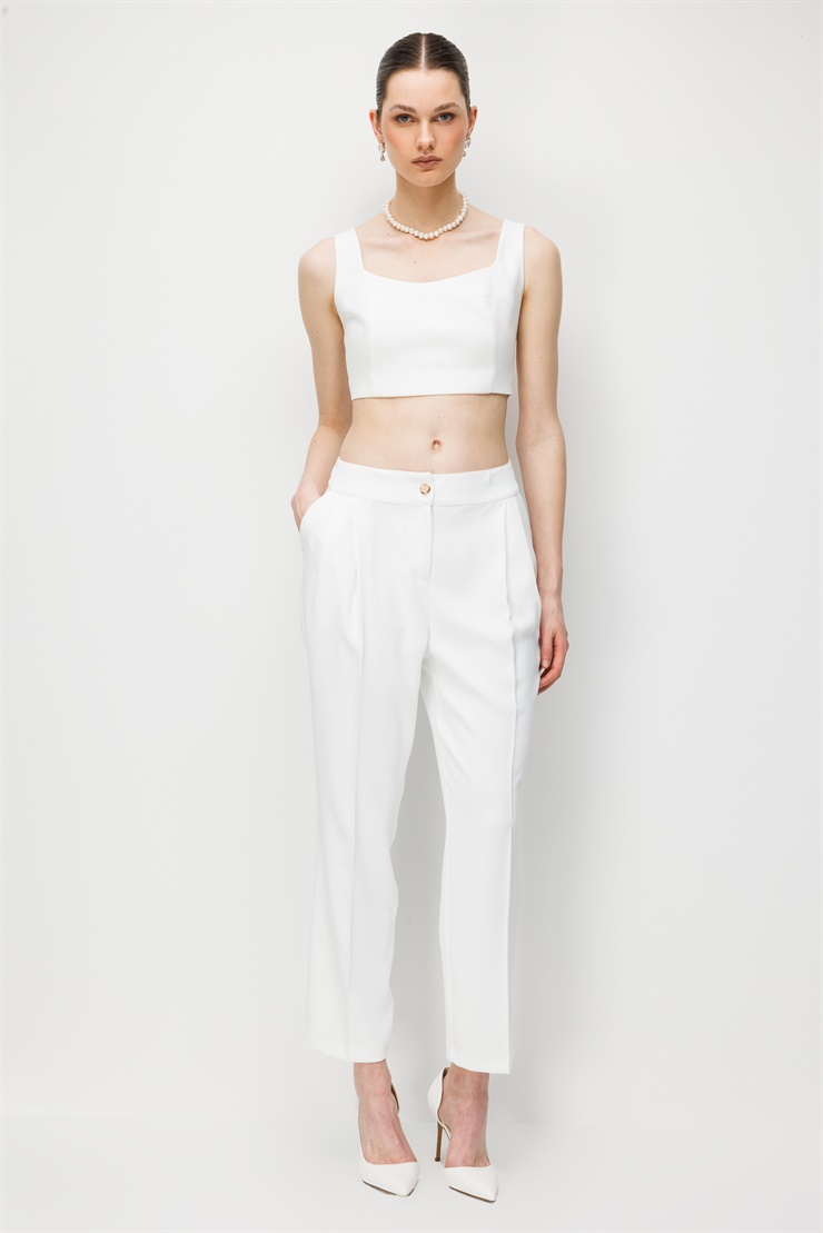 Modailgi Pileli Yan Cep Dokuma Pantolon - 70051