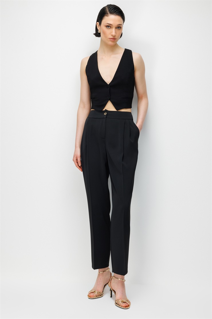 Modailgi Pileli Yan Cep Dokuma Pantolon - 70051