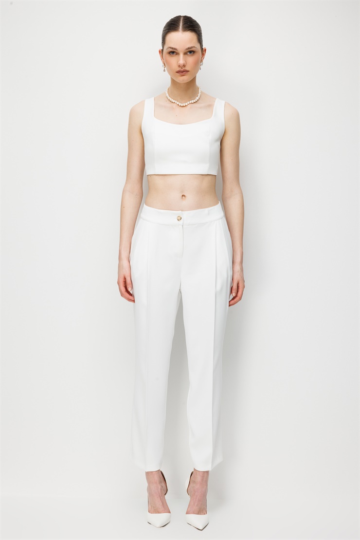 Modailgi Pileli Yan Cep Dokuma Pantolon - 70051