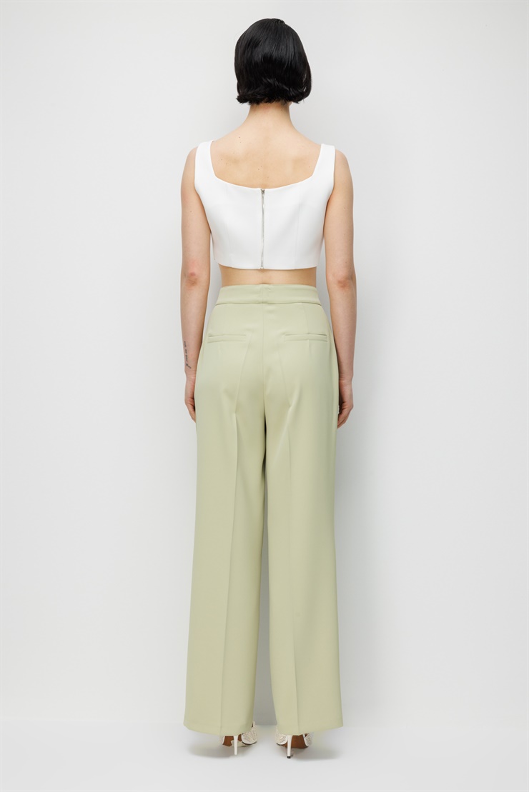 Modailgi  Pileli Yan Cep Pantolon - 70050 Mint