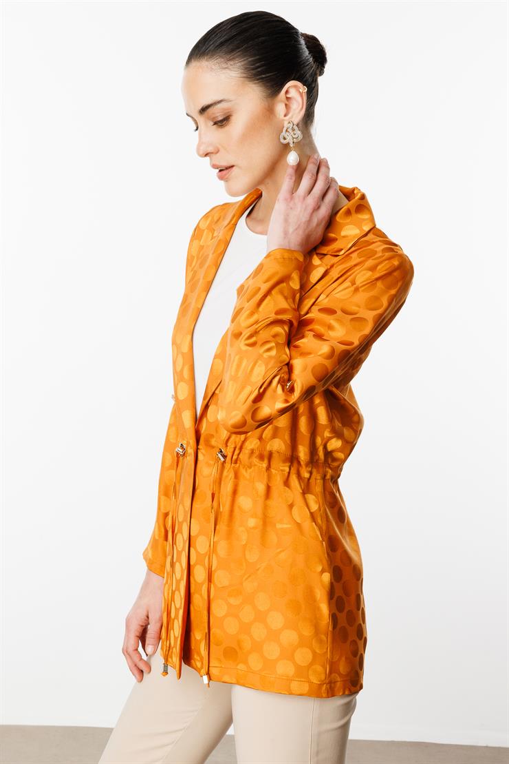 Modailgi  Puan Jakarlı Beli Büzgülü İkili Takım Orange