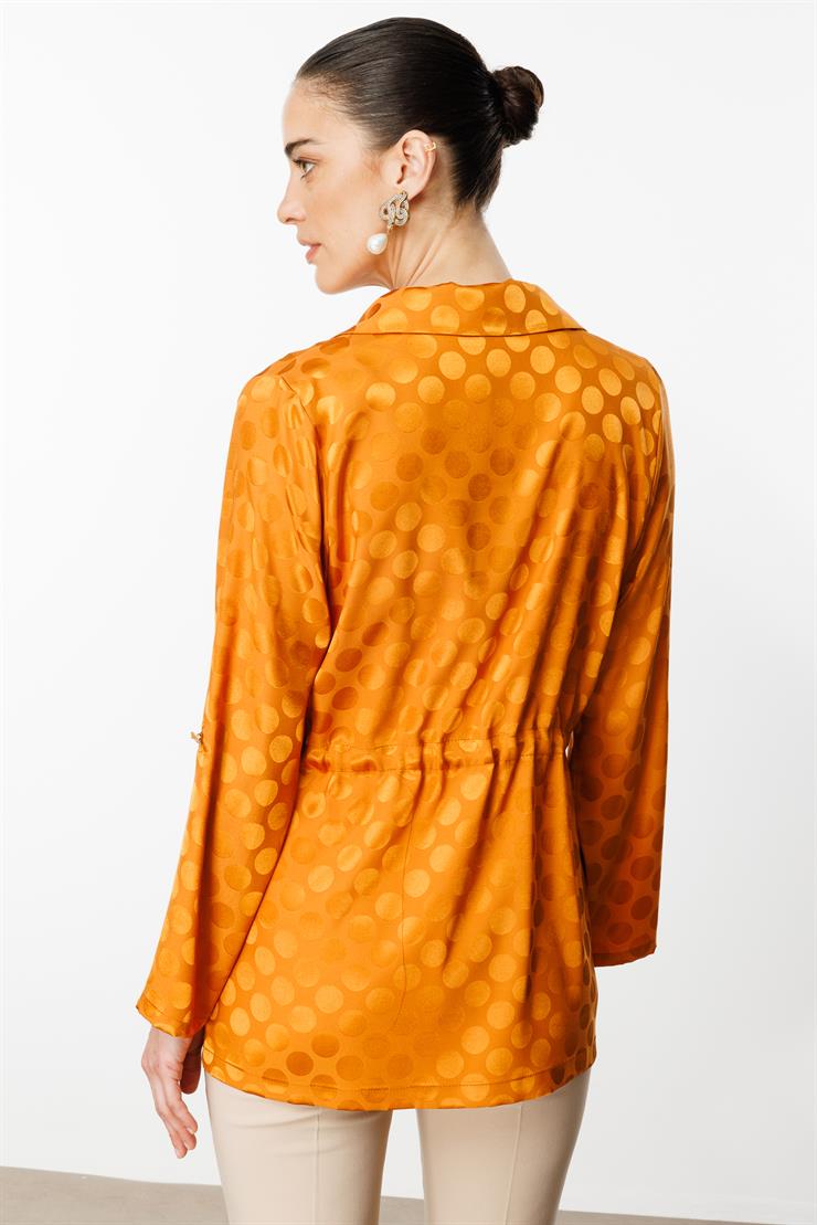 Modailgi  Puan Jakarlı Beli Büzgülü İkili Takım Orange