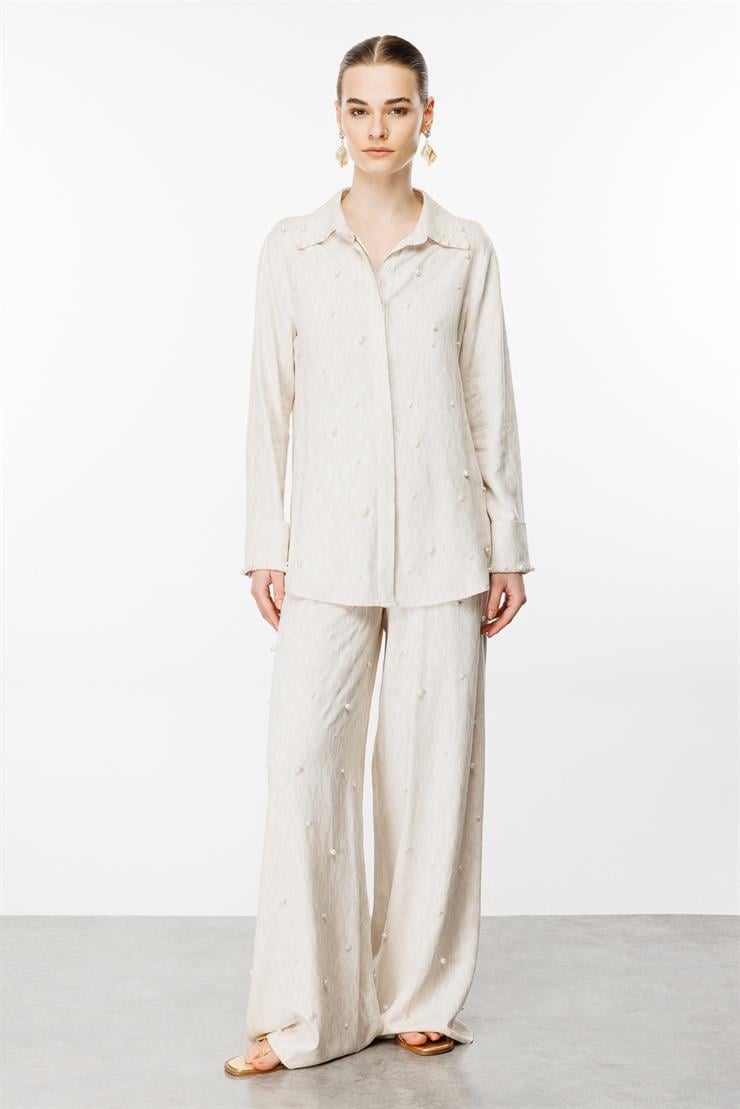 Modailgi  Serpme İncili Tunik Taş