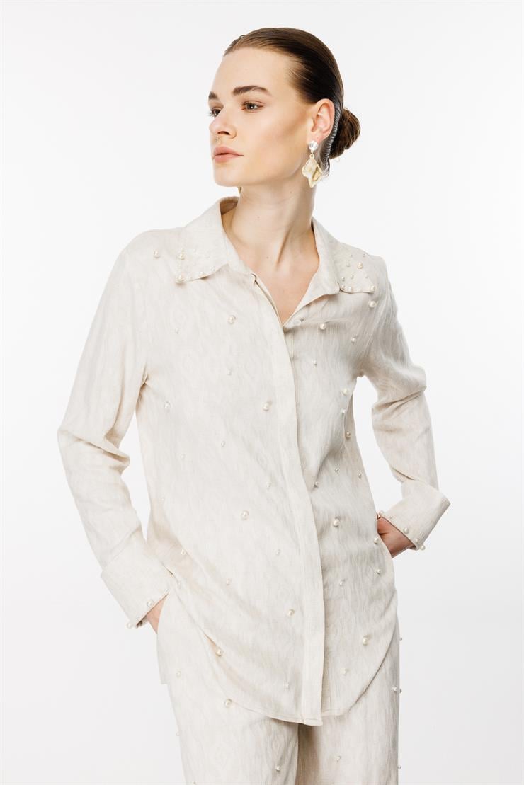 Modailgi  Serpme İncili Tunik Taş