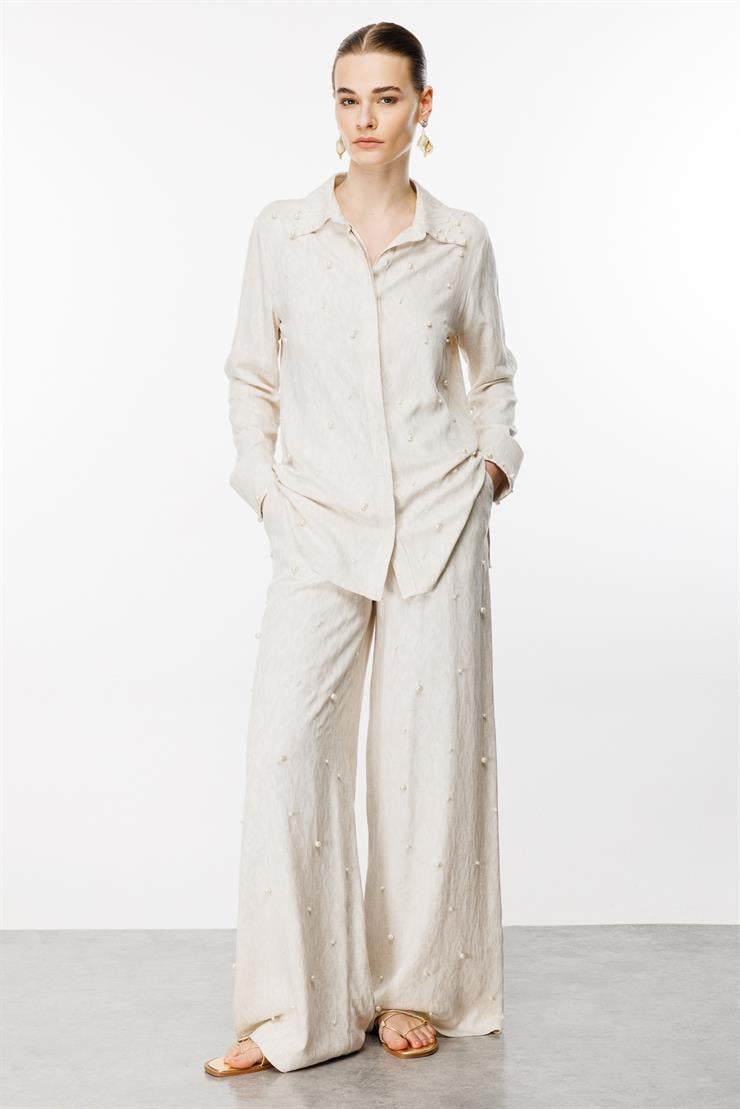 Modailgi  Serpme İncili Tunik Taş