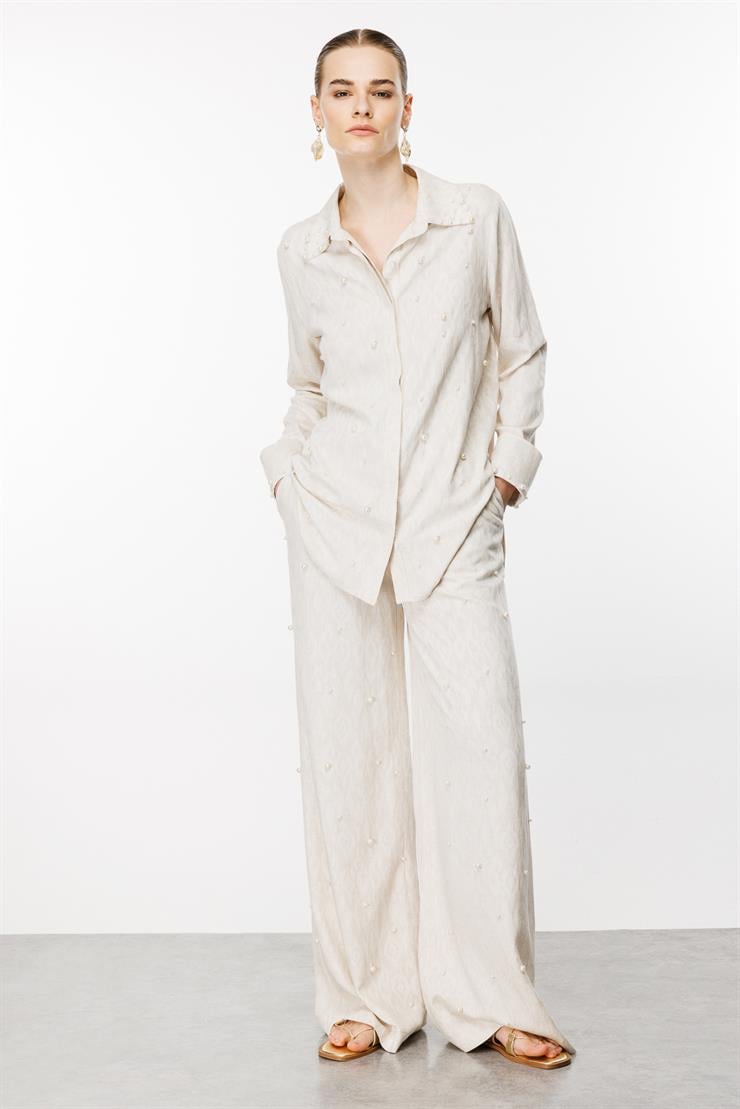 Modailgi  Serpme İncili Tunik Taş