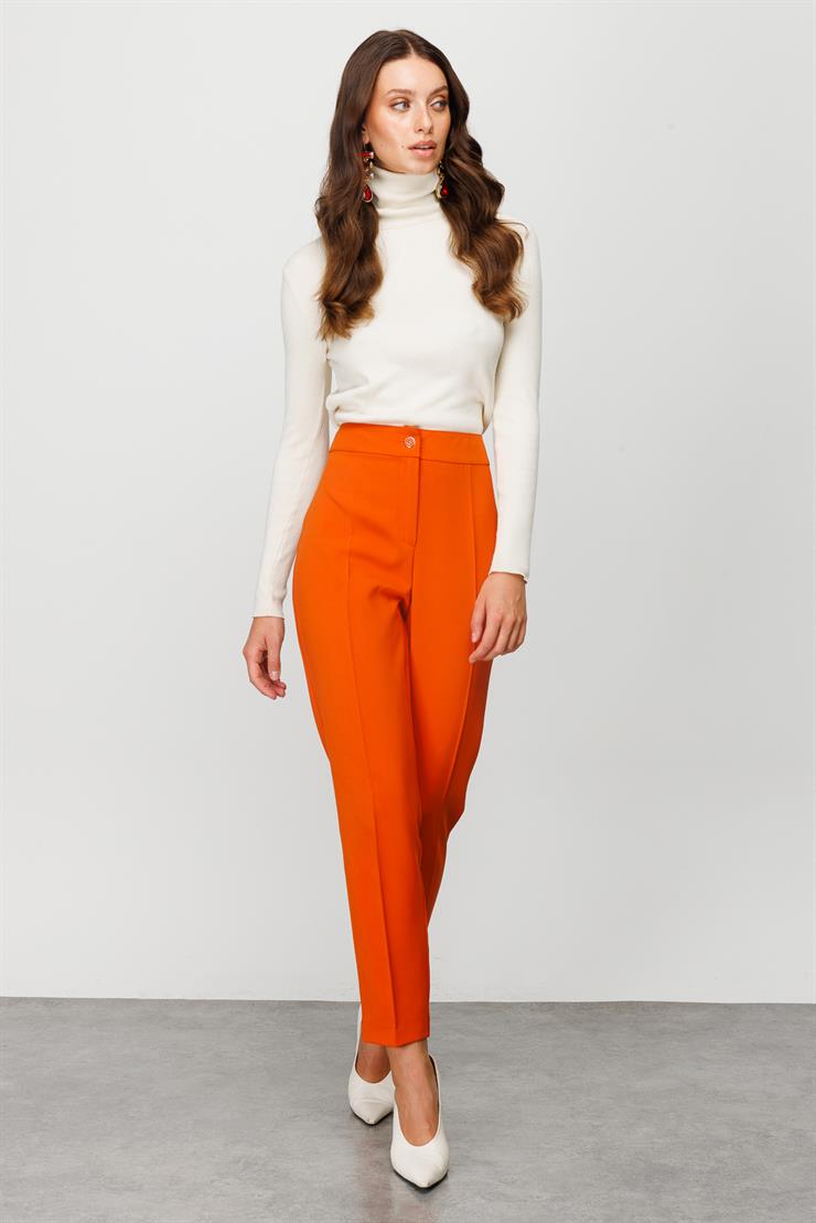 Modailgi  Sigara Paça Klasik Pantolon Orange