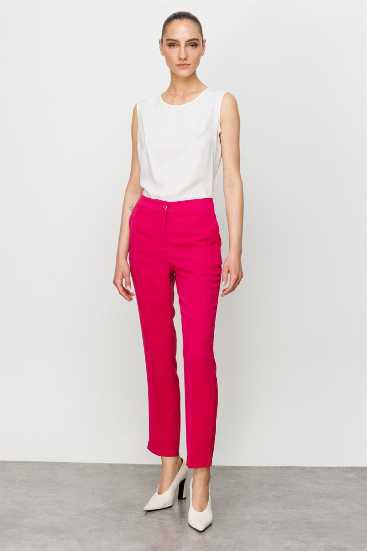 Modailgi  Sigara Paça Yan Cep Pantolon Fuşya