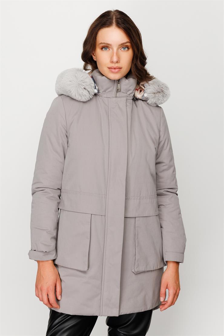 Modailgi  Şişme Kaban Gri