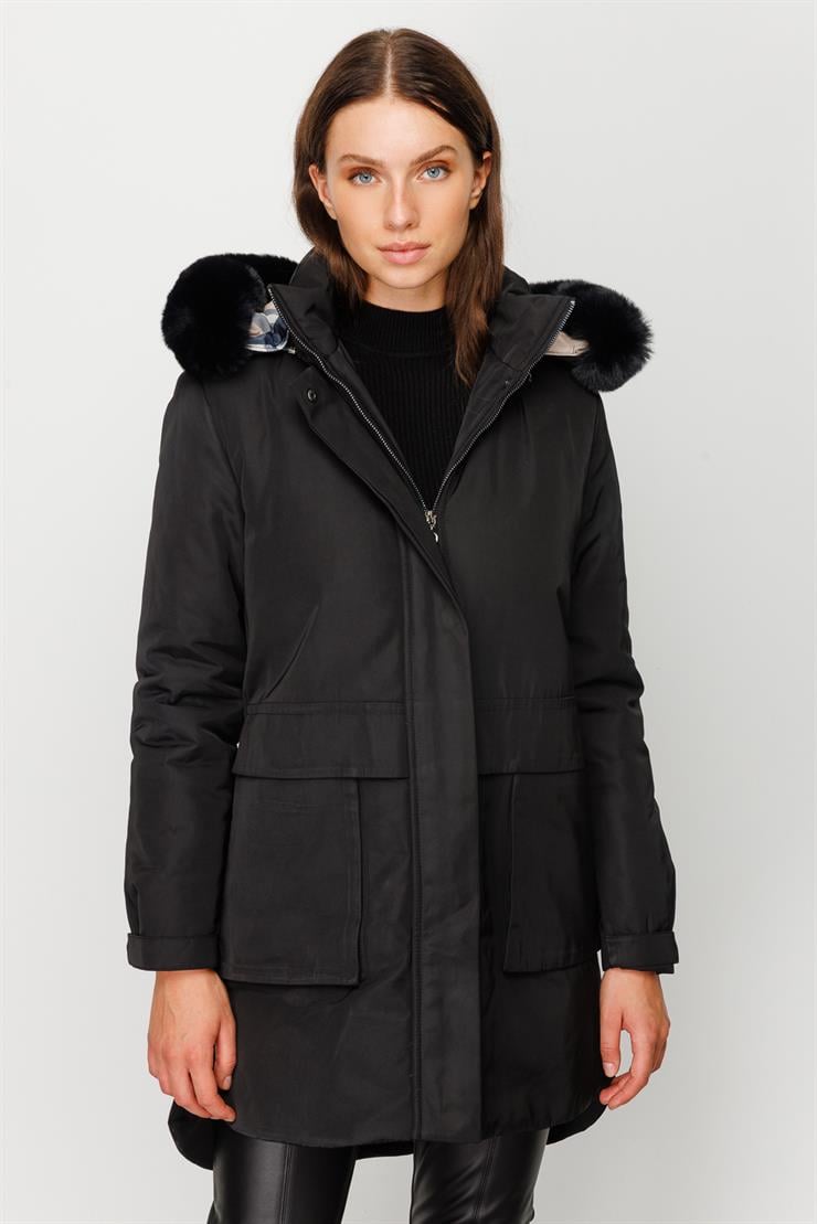 Modailgi  Şişme Kaban Siyah